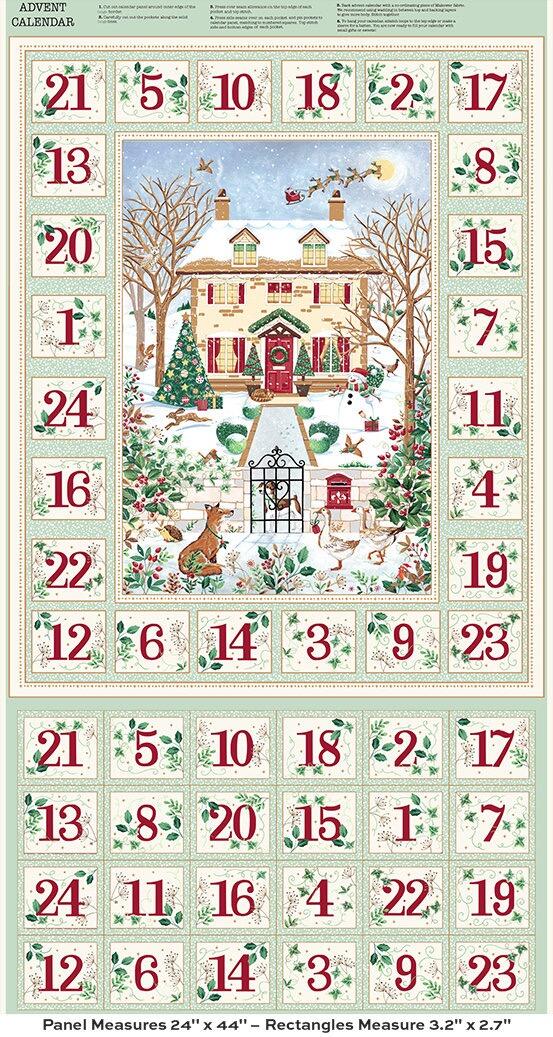 Makower Country Christmas Advent Calendar Green