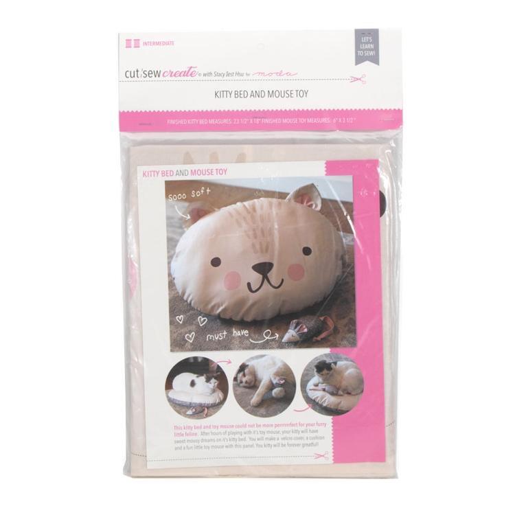 Moda Cut Sew Create - Kitty Bed and Toy Panel