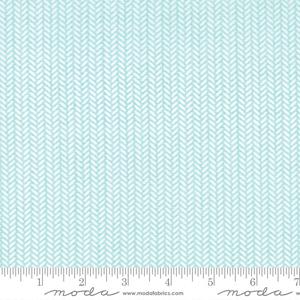 Moda Lullaby - Herringbone Aqua 13156-12