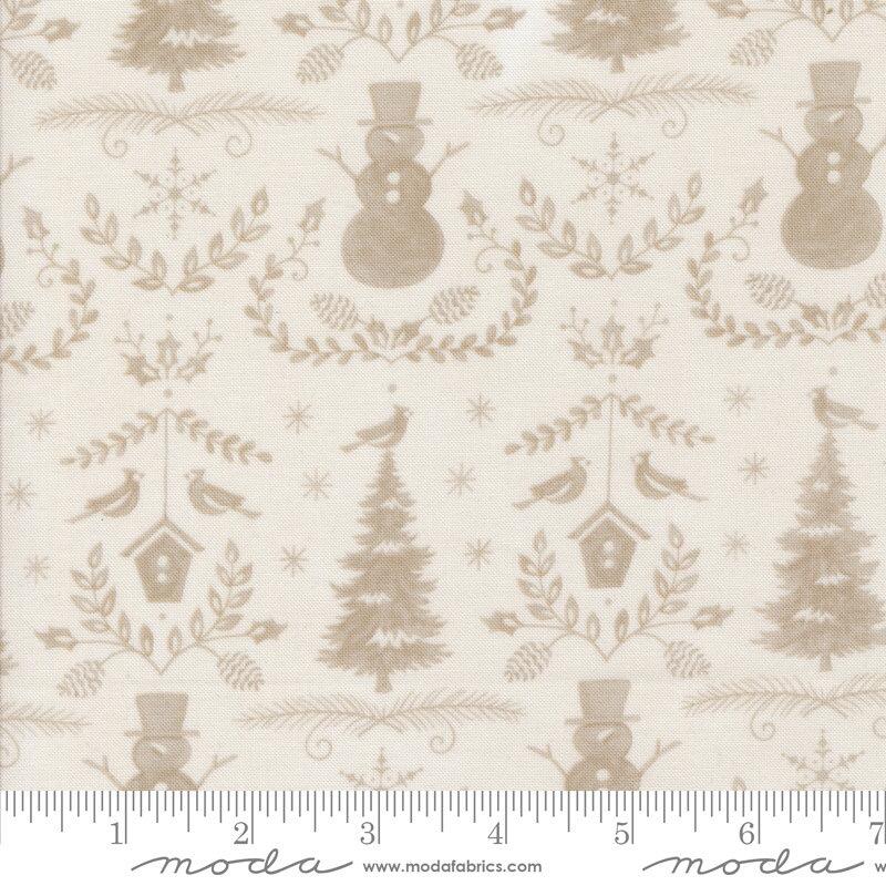 Moda Winter Friends - Winter Damask Snowy White