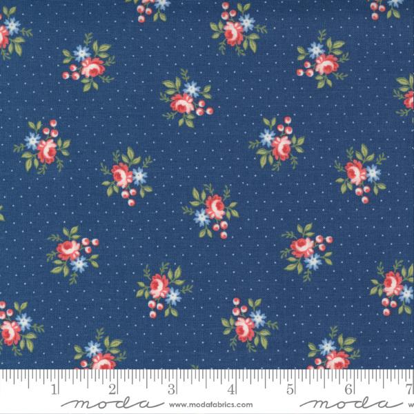 Moda Belle Isle - Dotted Floral Navy