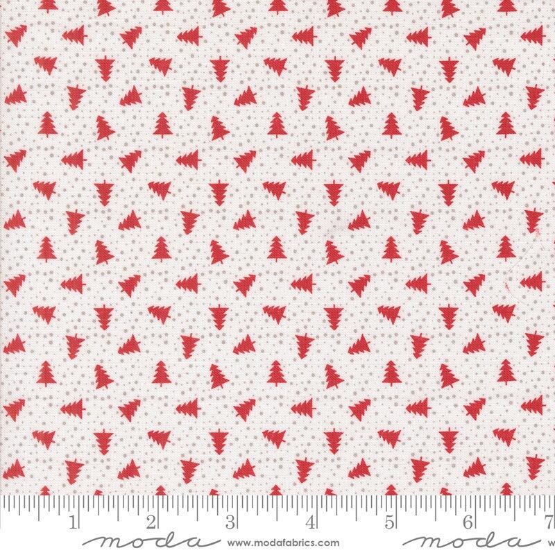 Moda Berry and Pine - Little Trees Snow