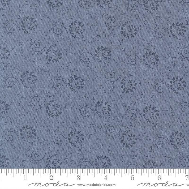 Moda Bluebirds Nest - Swirls Light Blue