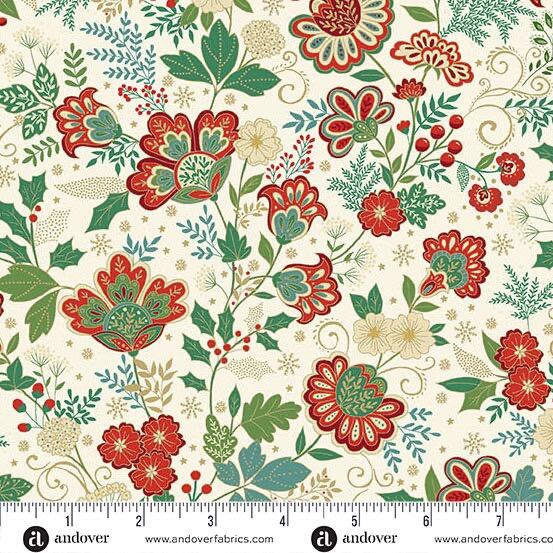 Makower Adorn - Bloom Cream