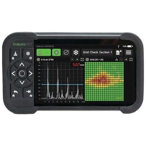 Dakota CMX10-DL close up showing heat map screen - white background