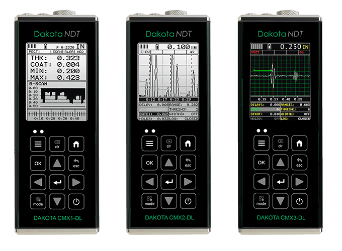 Dakota CMX1-DL, Dakota CMX2-DL and Dakota CMX3-DL front facing on white background