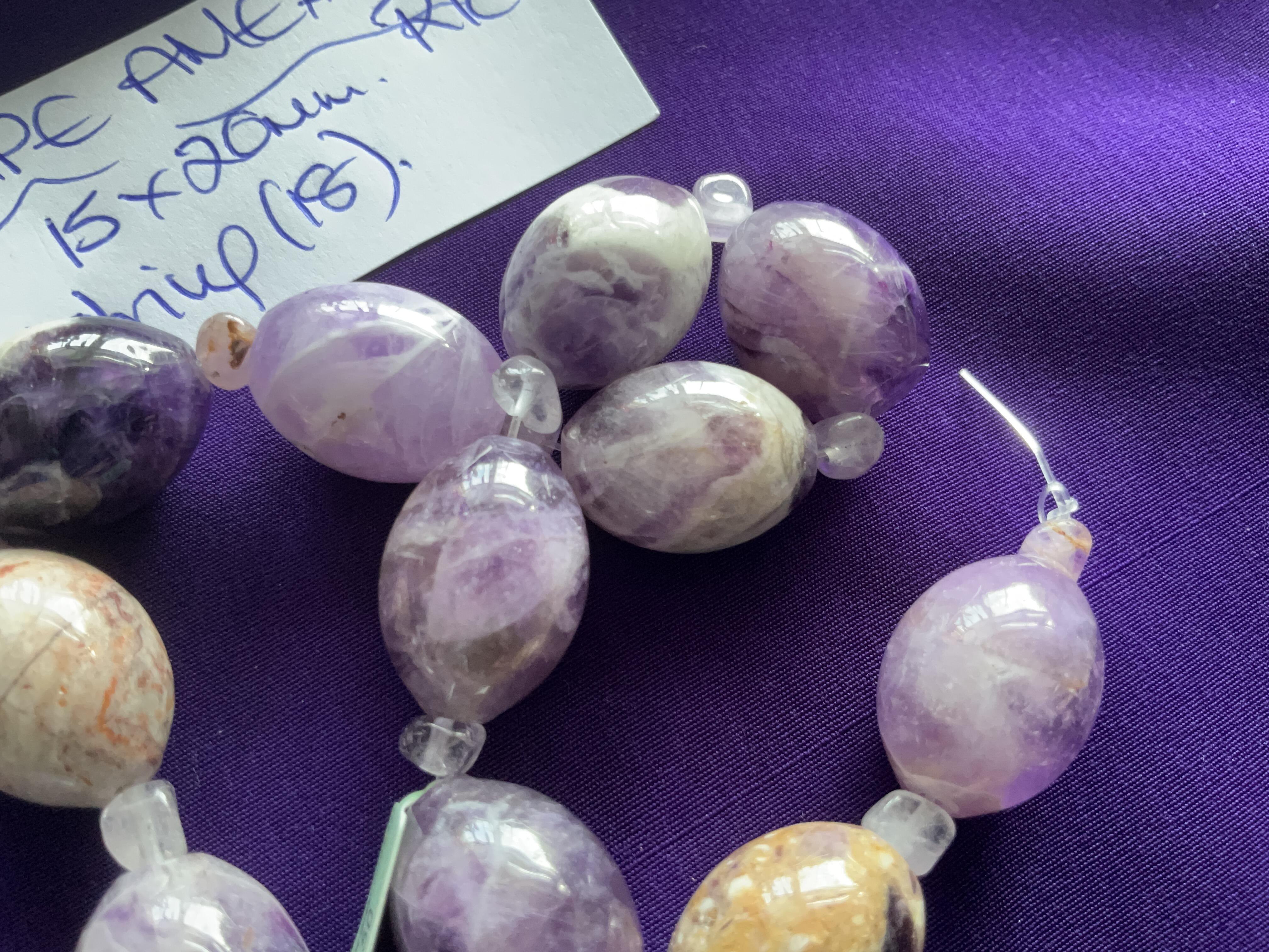 S3377 Cape Amethyst Rice Beads
