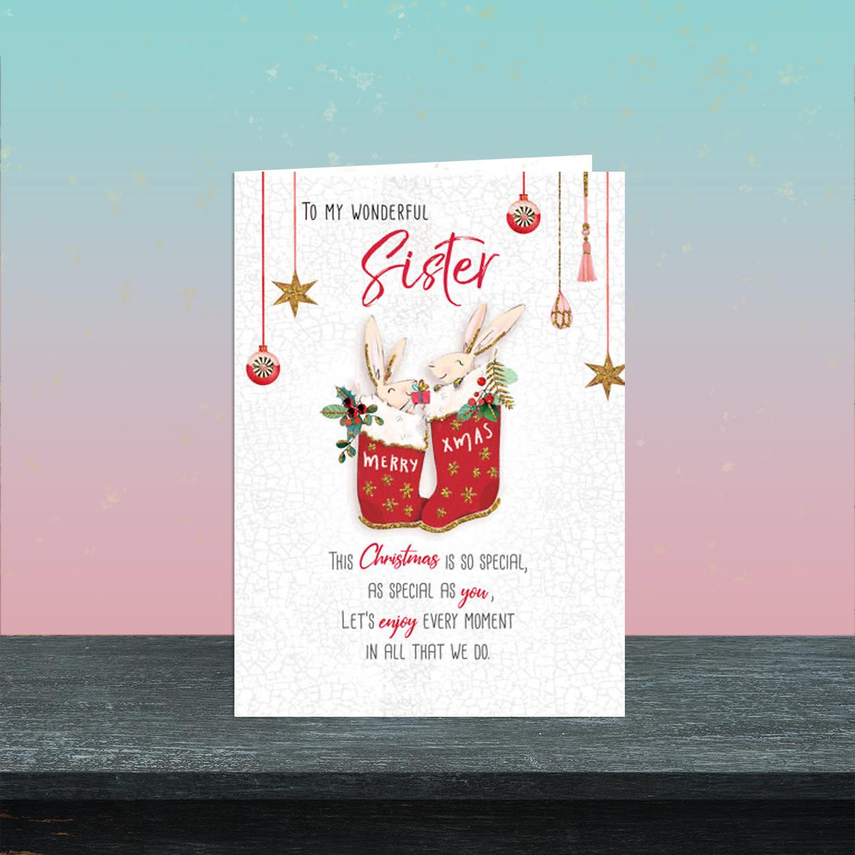 Sister Christmas Design Alongside Its Red Envelope