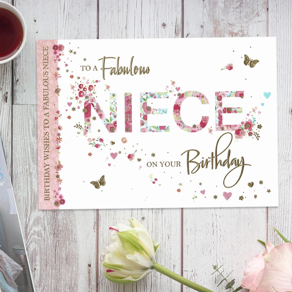 Fabulous Niece Birthday Card Front Image