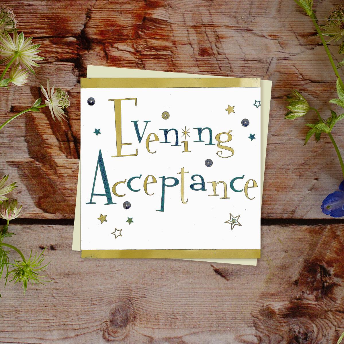 Evening Acceptance Card Front Image