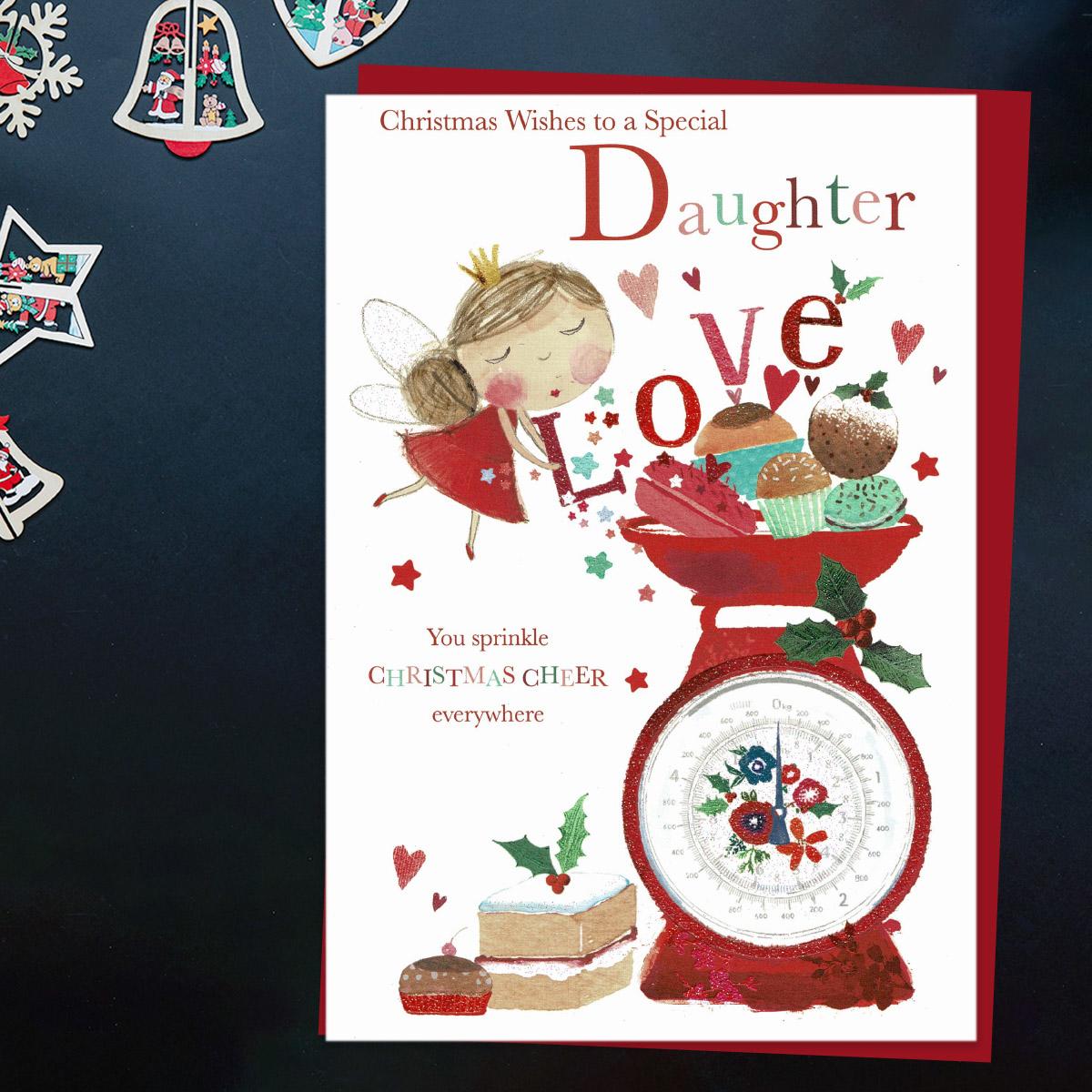 Special Daughter Christmas Love Card Front Image