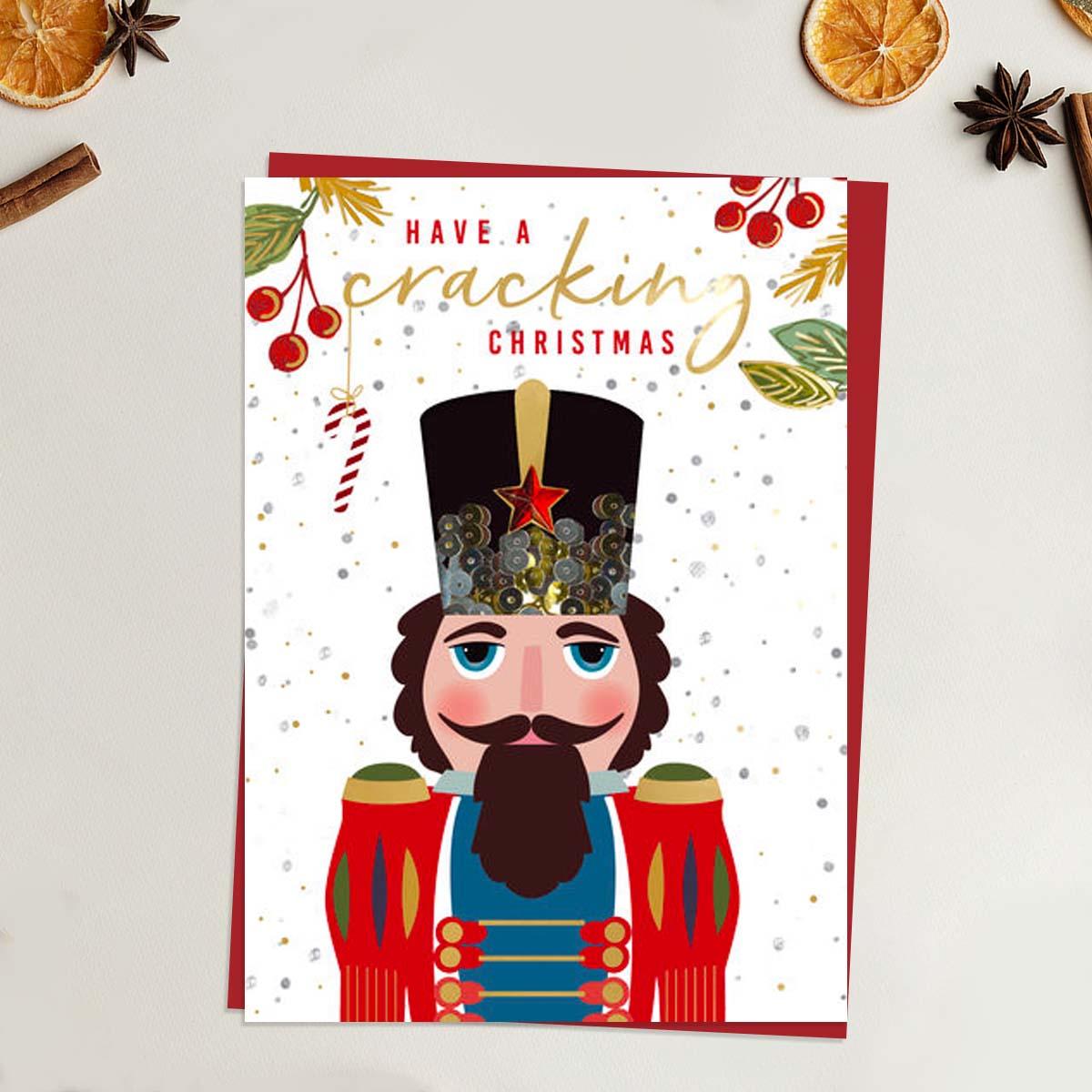 Cracking Nutcracker Christmas Card Front Image