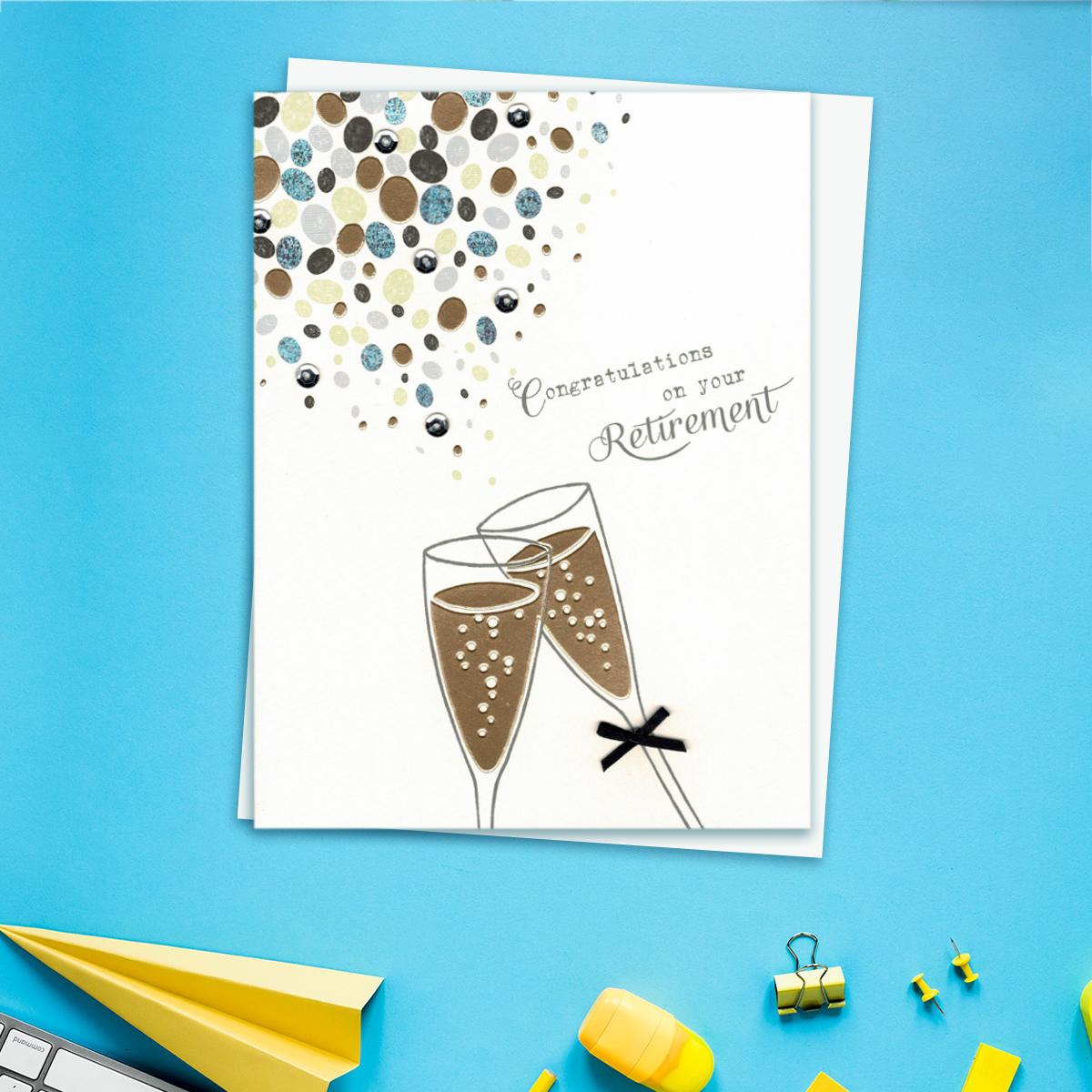 Congratulations On Your Retirement Flutes Card Front Image