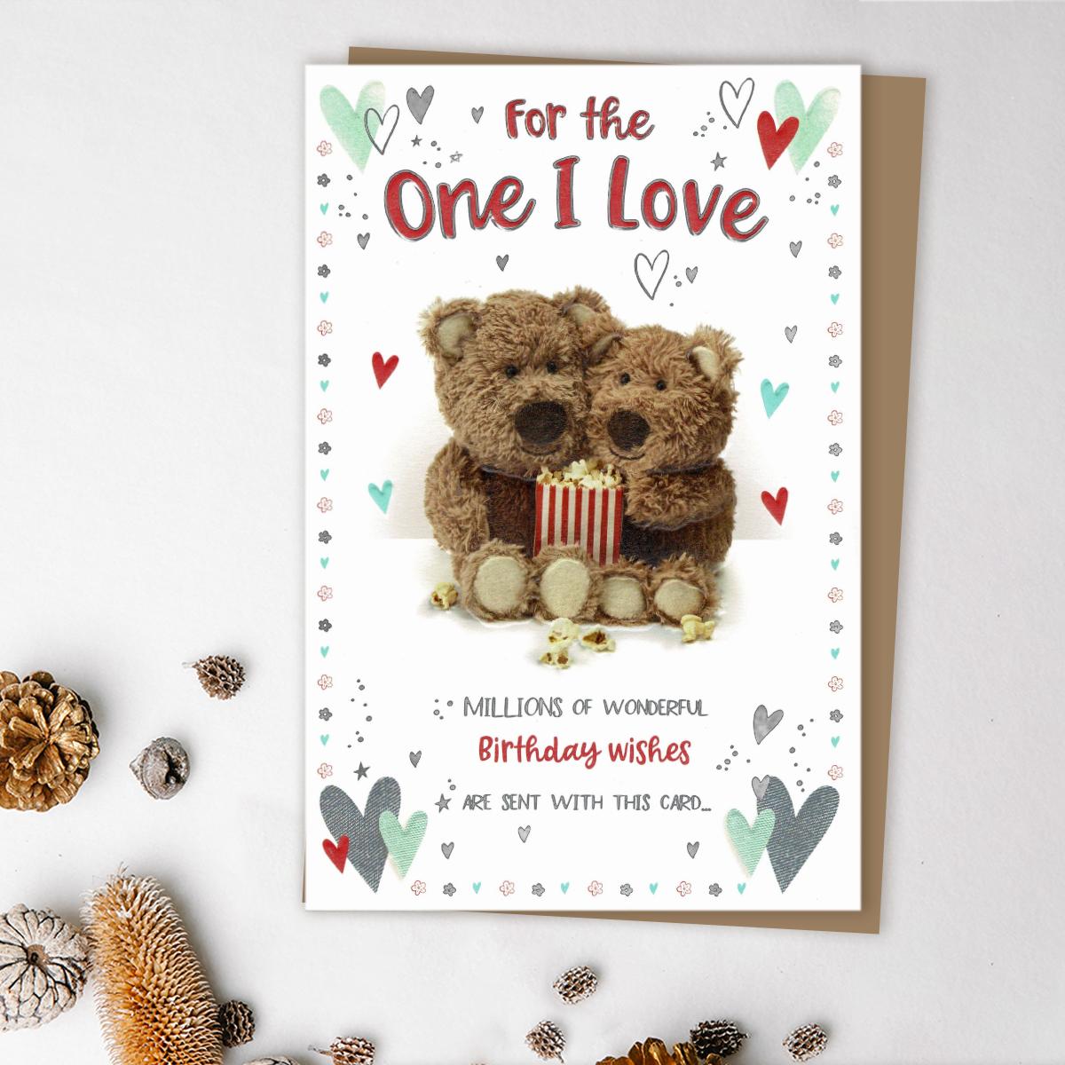 One I Love Birthday Barley Bear Card Front Image