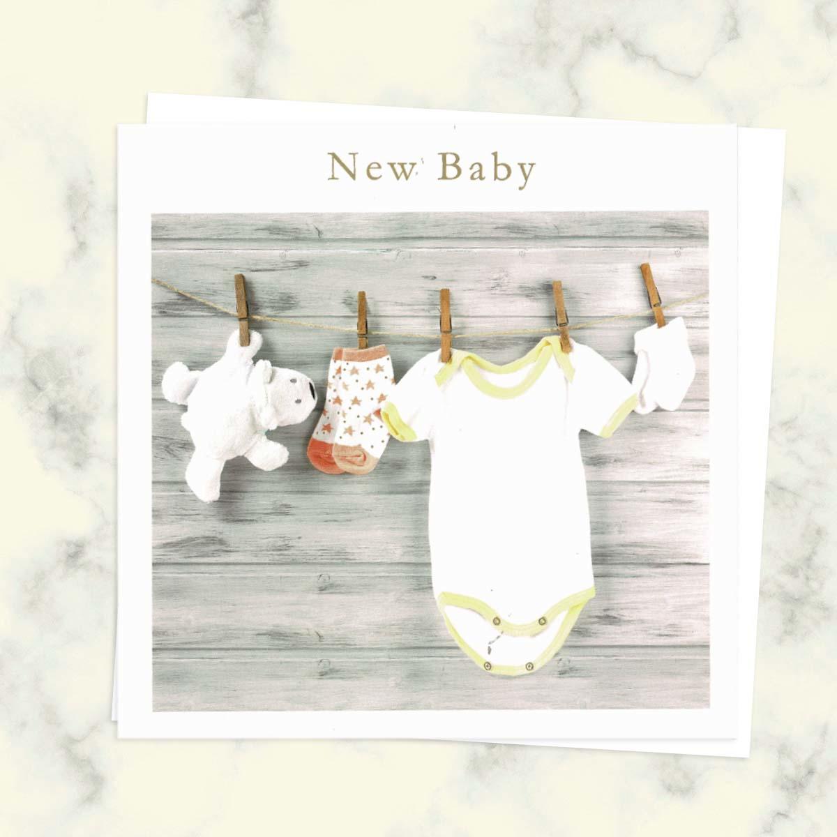 New Baby Washing Line Card Front Image