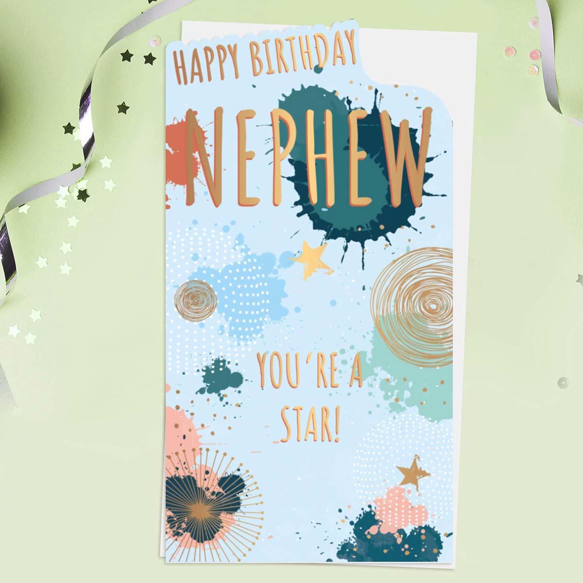 Happy Birthday Nephew Card Front Image