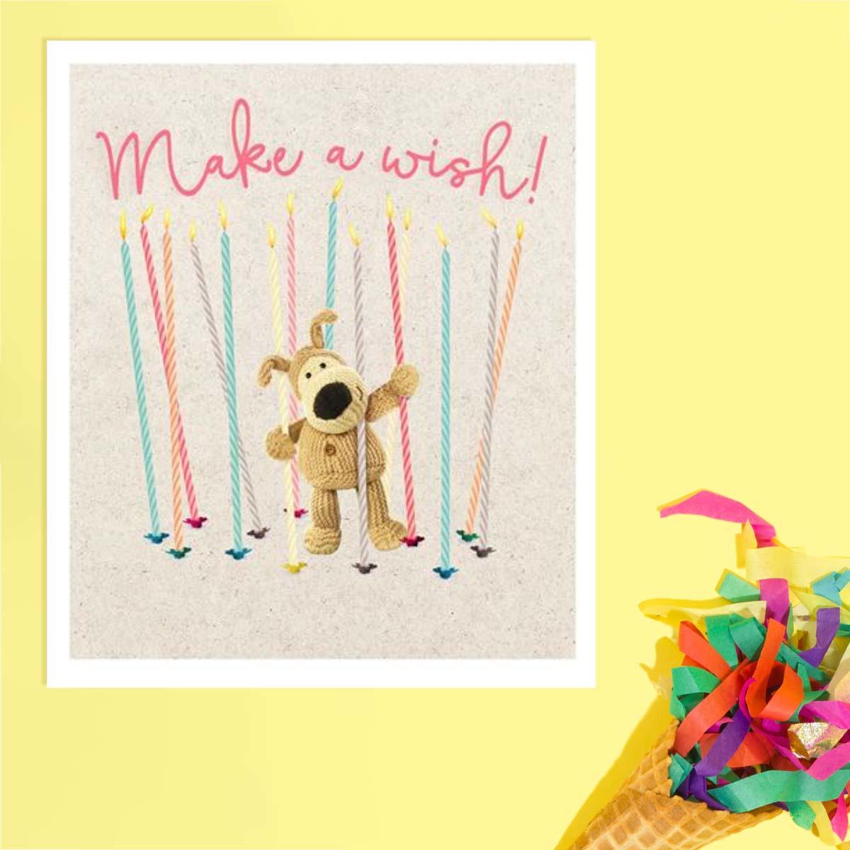 Boofle - Make A Wish Birthday Card Front Image