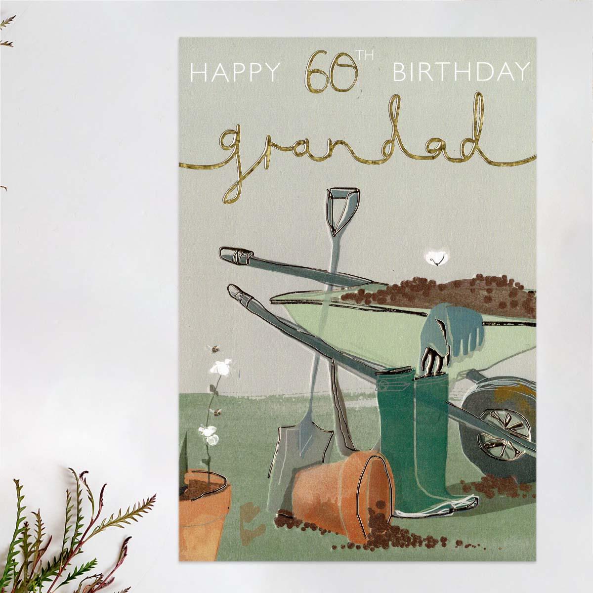 Happy 60th Grandad Card Front Image