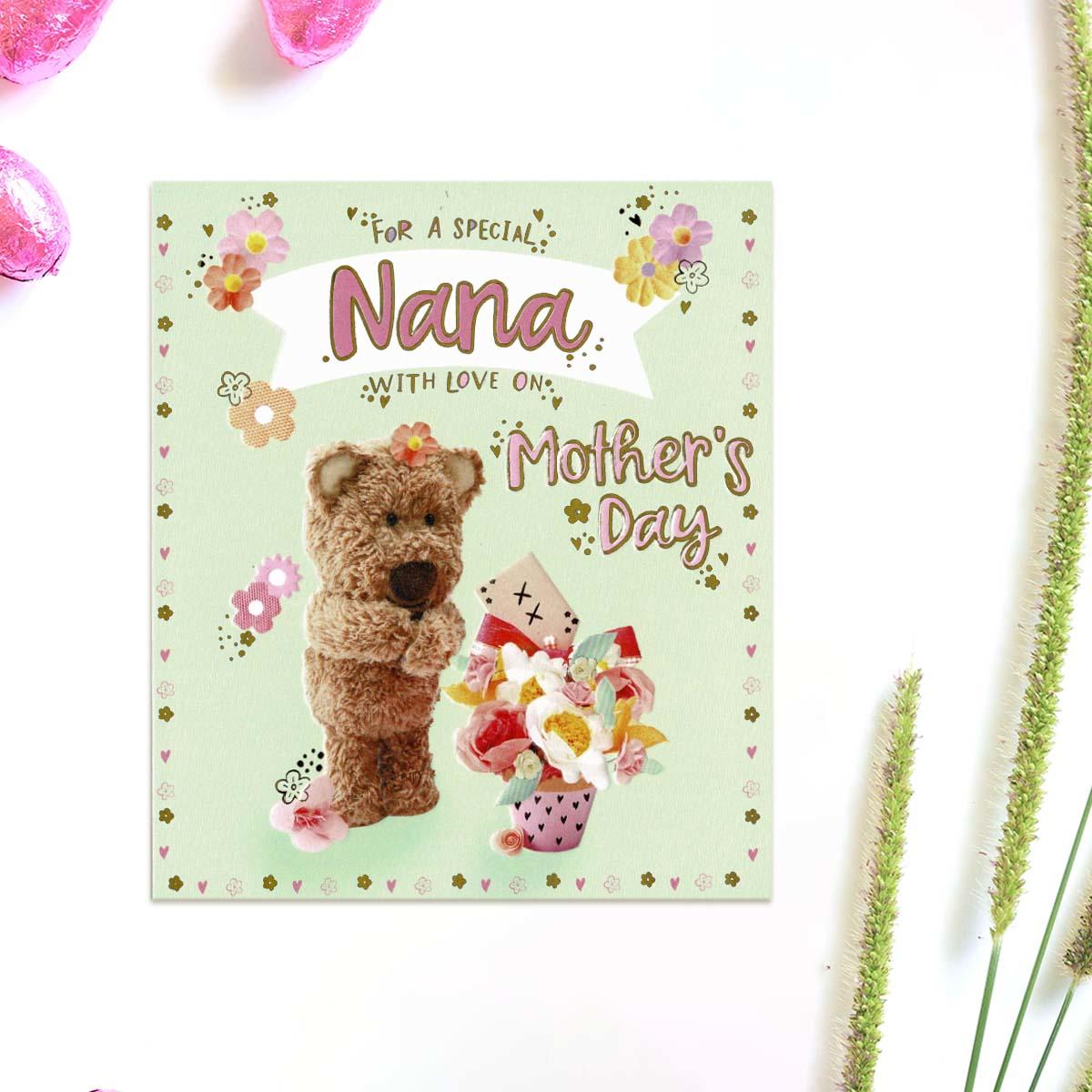 Nana On Mother's Day Barley Bear Card Front Image
