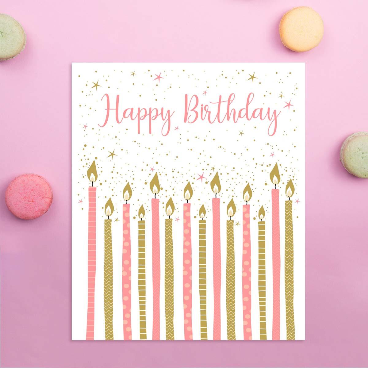 Hip Hip - Birthday Candles Card Front Image