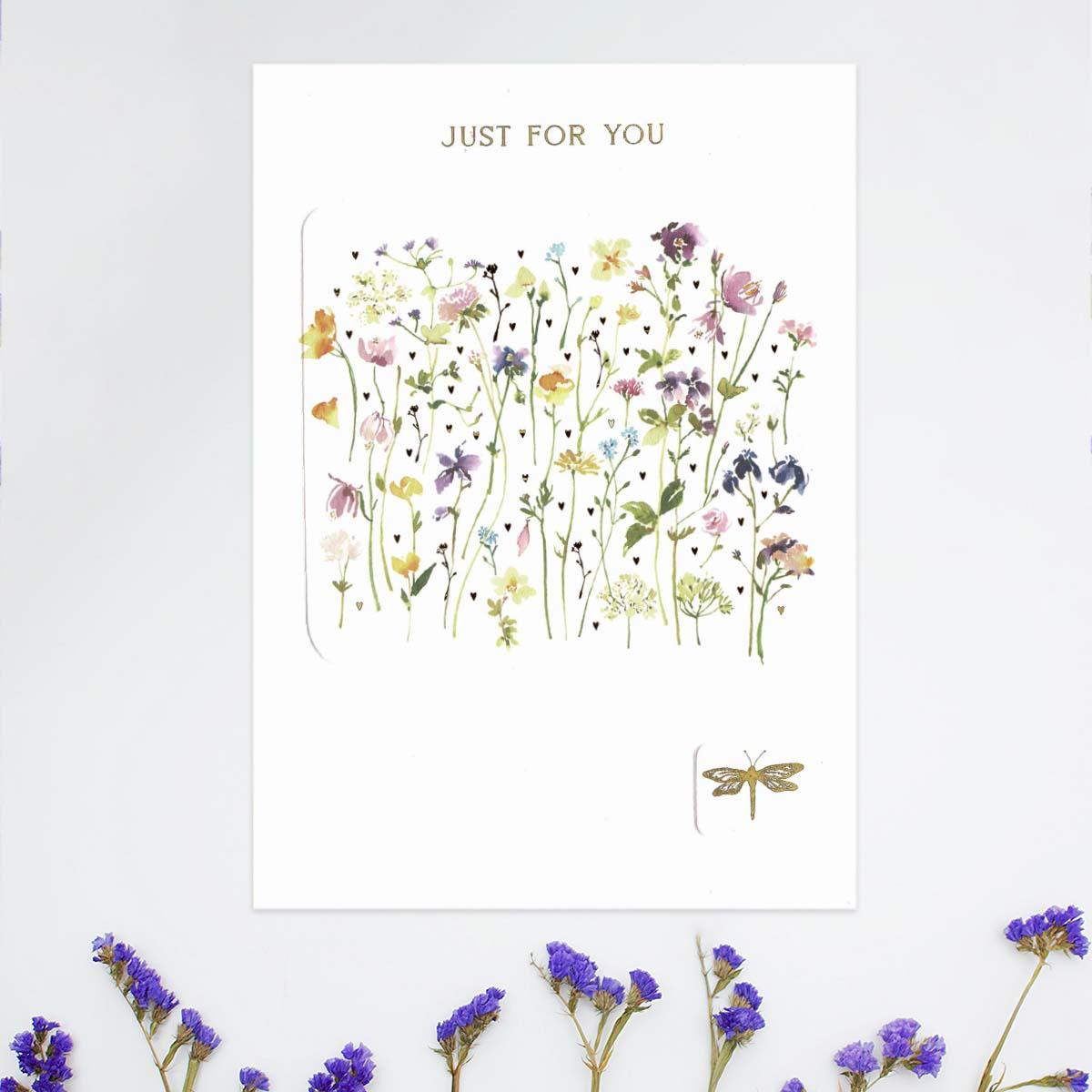 Flower Press - Happy Birthday Wild Flowers Card Front Image