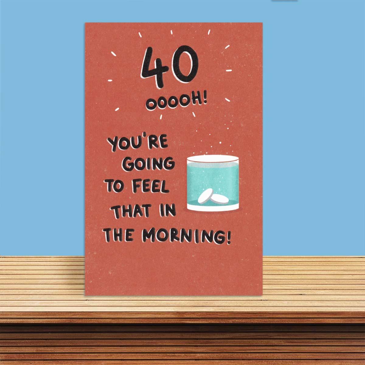 Funnily Enough - 40 OOOOH! Card Front Image