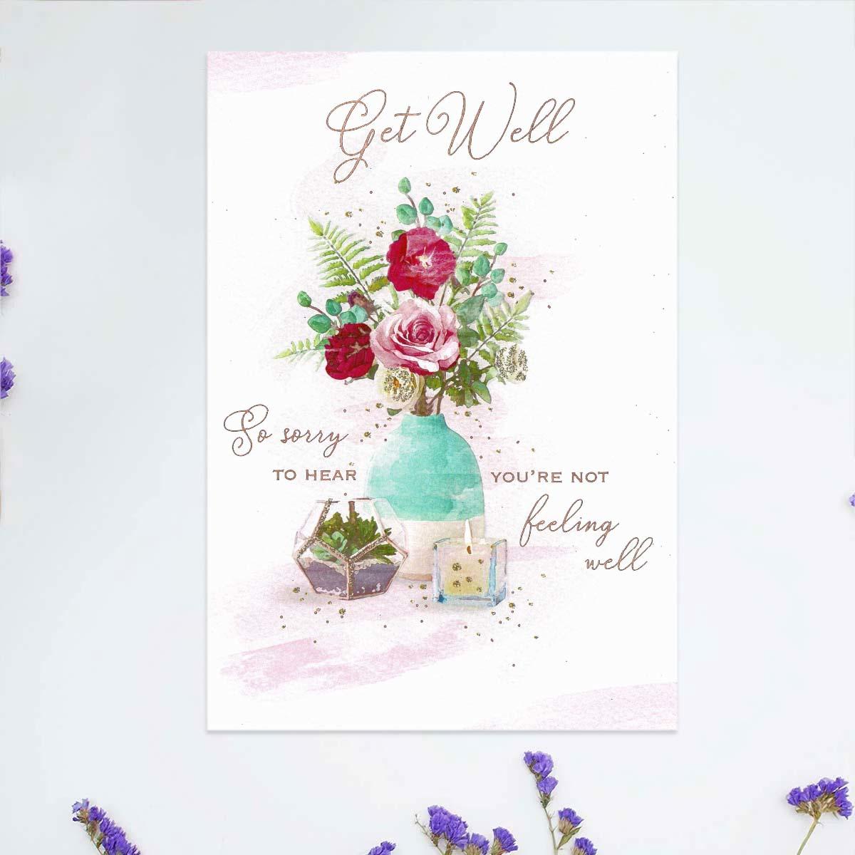 Brighstone - Get Well Soon Roses Card Front Image