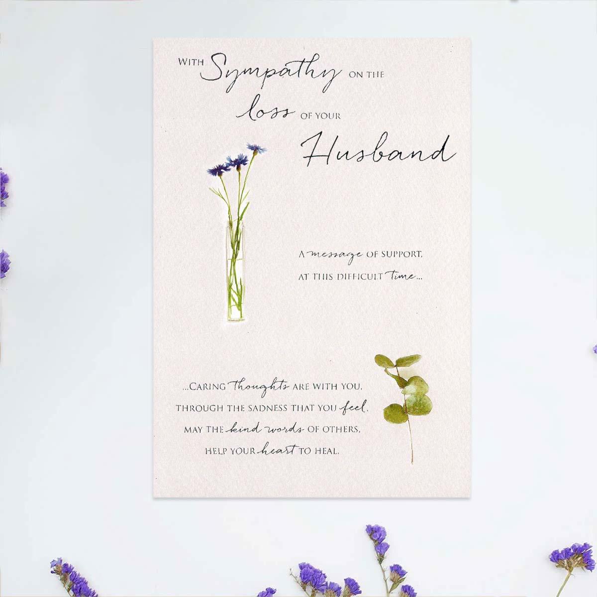 Sympathy On The Loss Of Your Husband Card Front Image