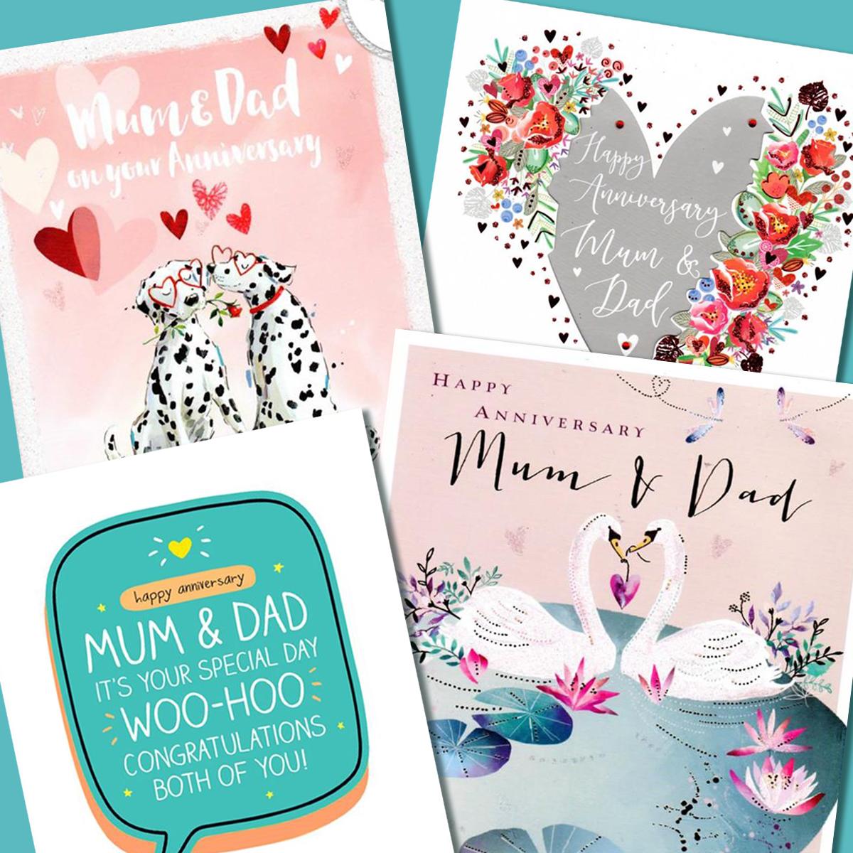 A Selection Of Cards To Show The Depth Of Range In Our Mum And Dad Anniversary Section