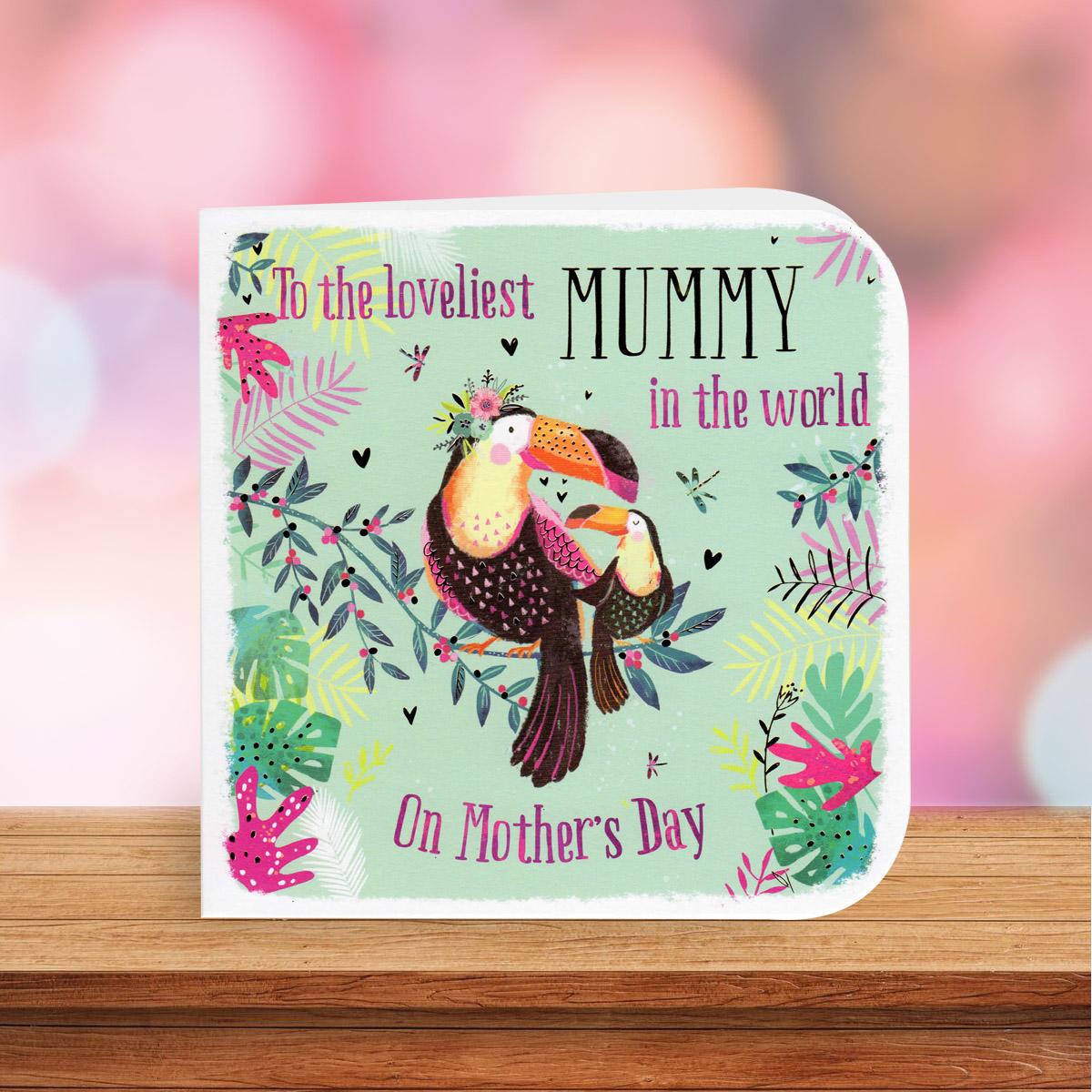 Loveliest Mummy Mothers Day Card Sitting On A Display Shelf