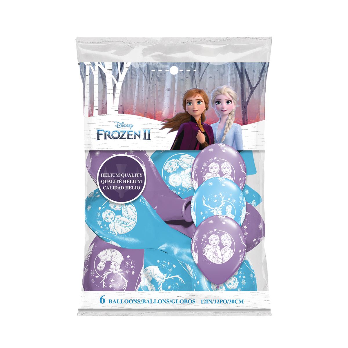 Image Of Packet Of 6 Disney Frozen 2 Latex Balloons