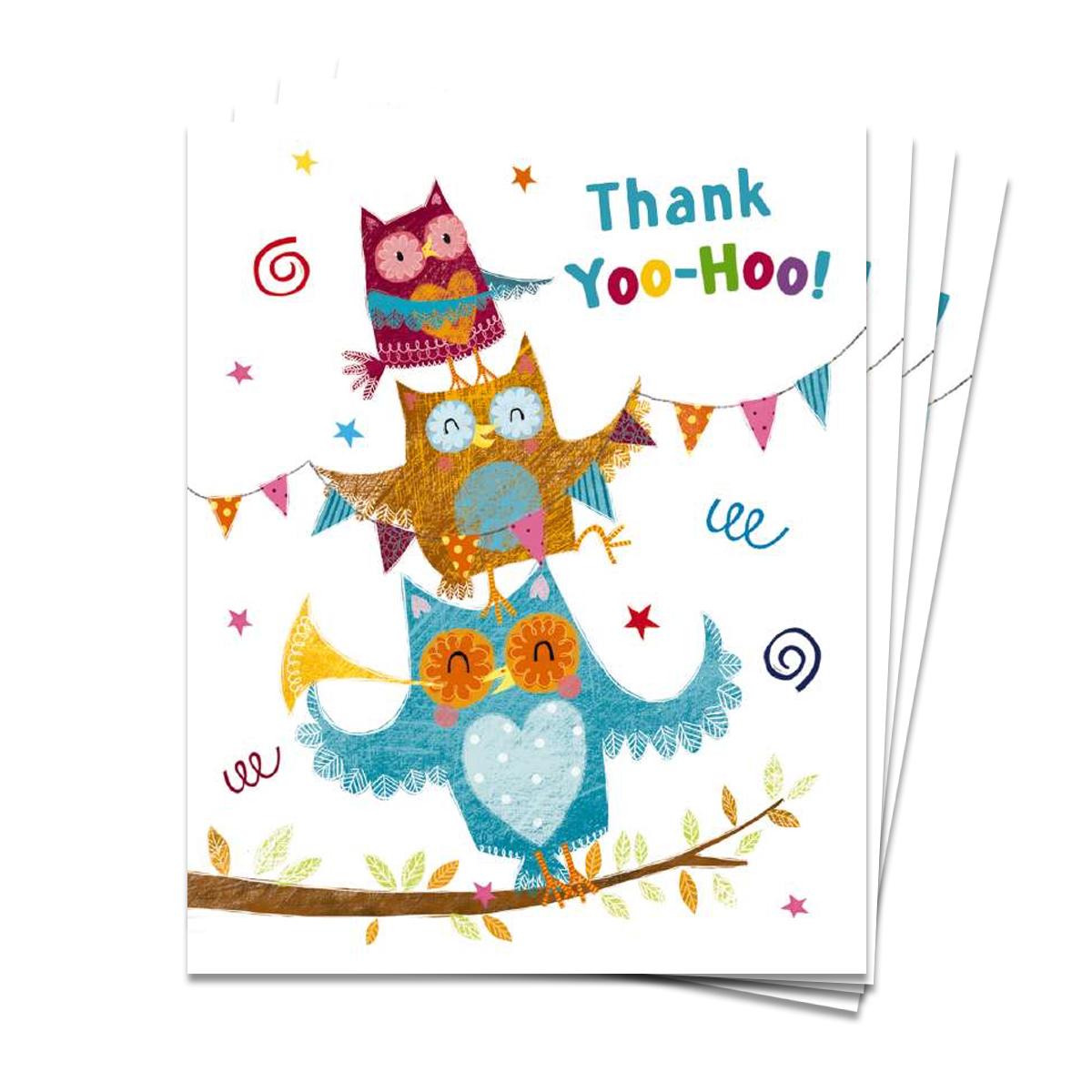 Pack Of 4 Mini Thank You Cards Displayed
