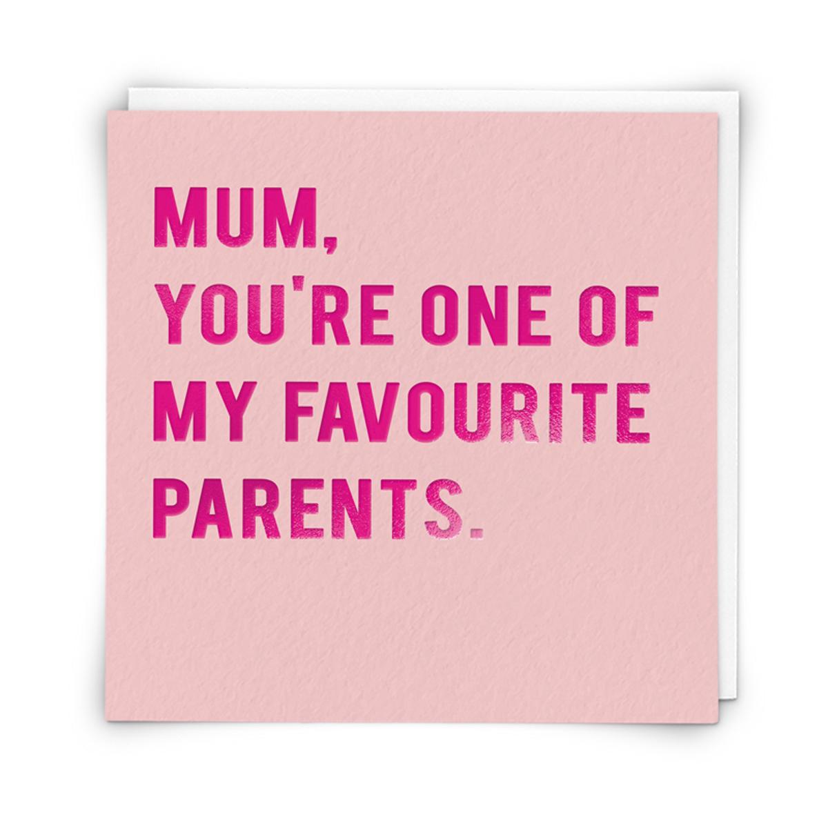 Mum Funny Greeting Card Alongside Its White Envelope