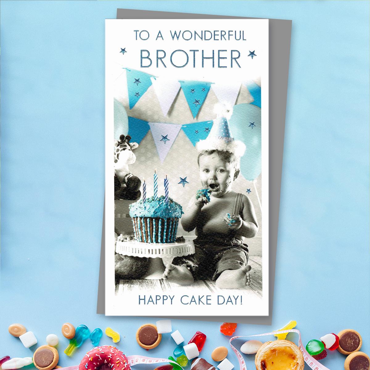 Wonderful Brother Happy Cake Day! Front Image
