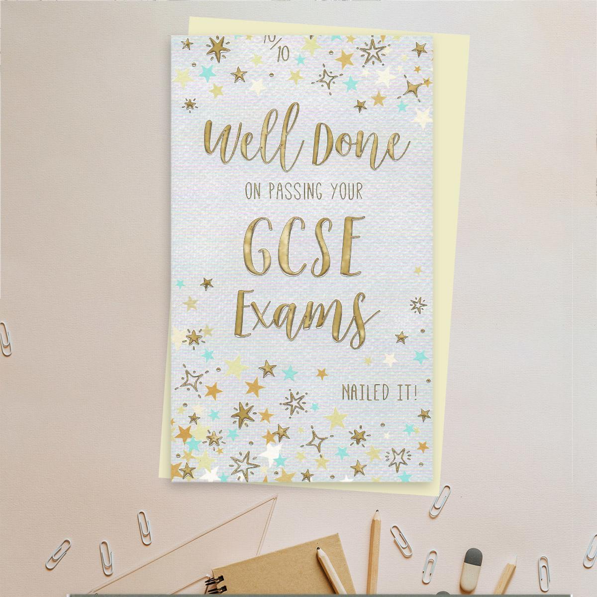 Well Done On Passing Your Gcse Exams Greeting Card