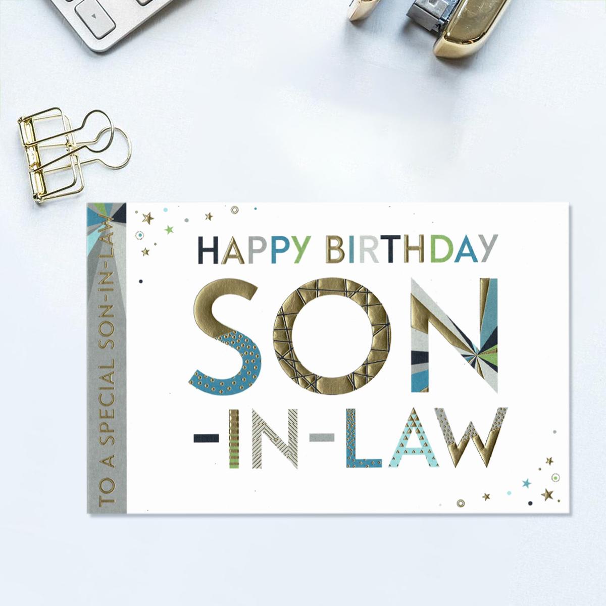 Special Son In Law On Your Birthday Card Front Image