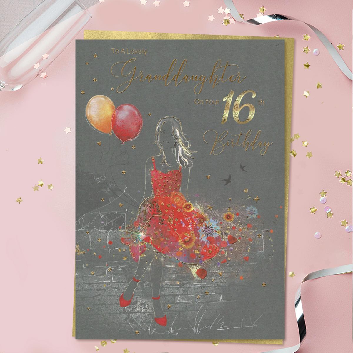Grace - Granddaughter On Your 16th Birthday Card Front Image