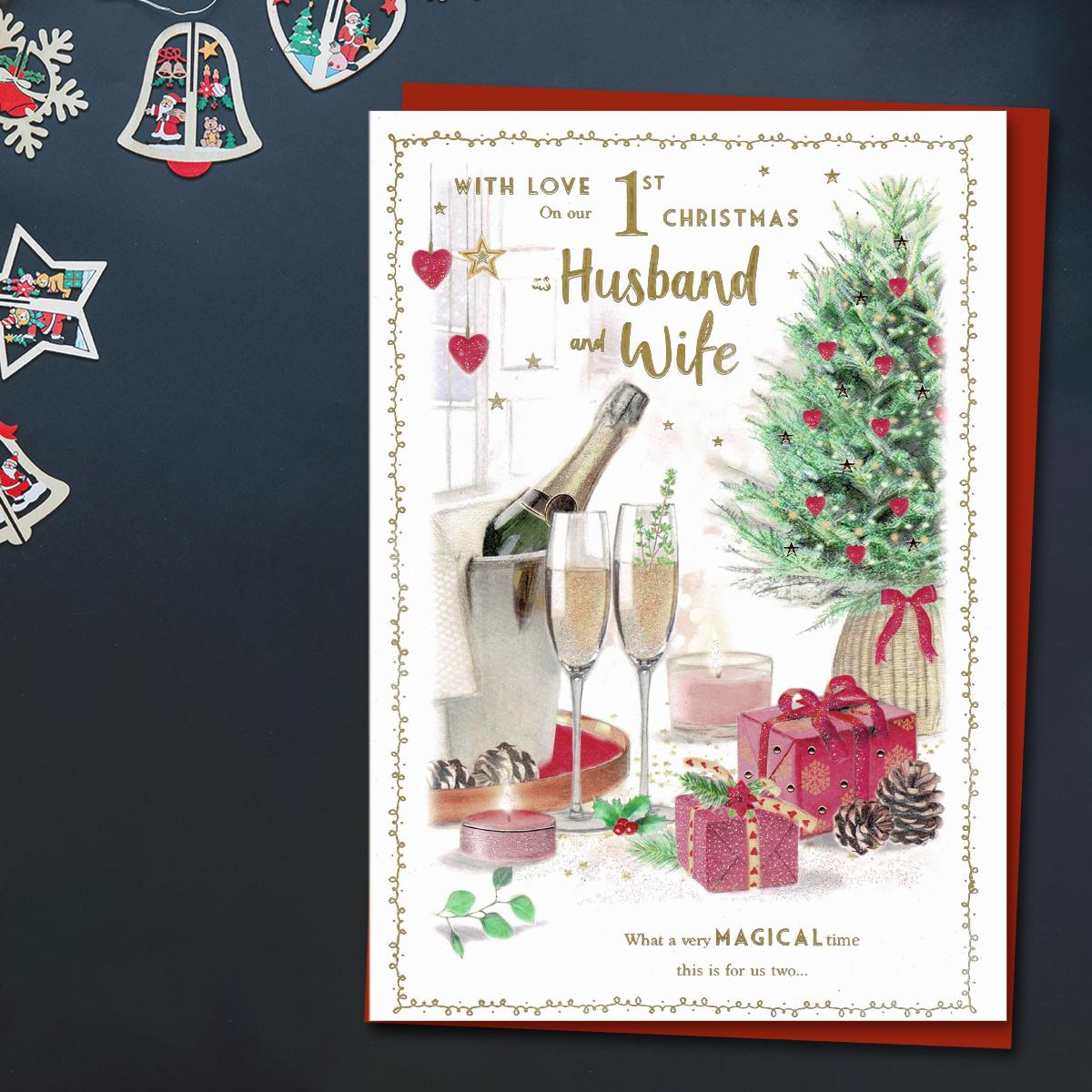 Our 1st Christmas As Husband and Wife Card Front Image