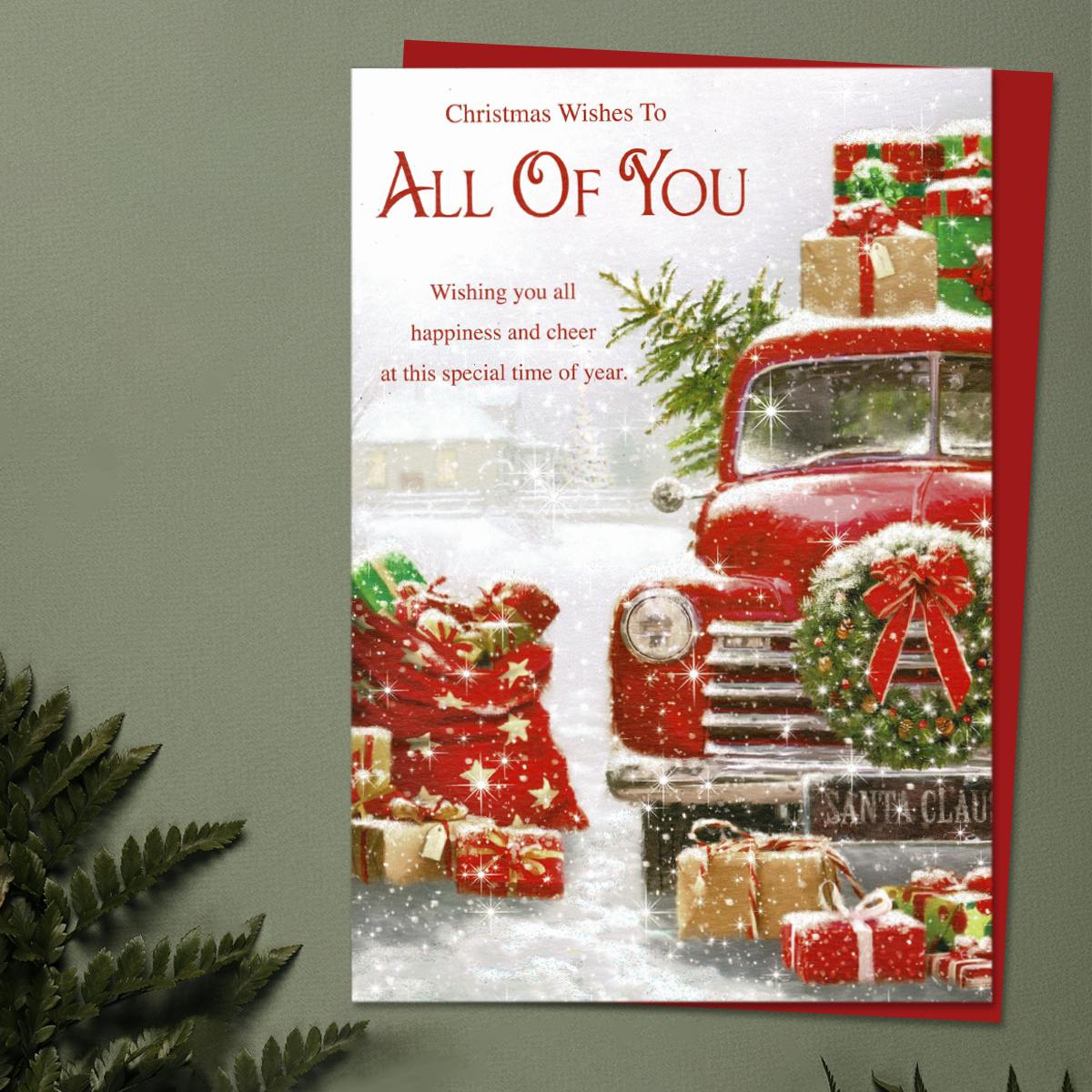 All Of You Santa Claus Car Card Front Image