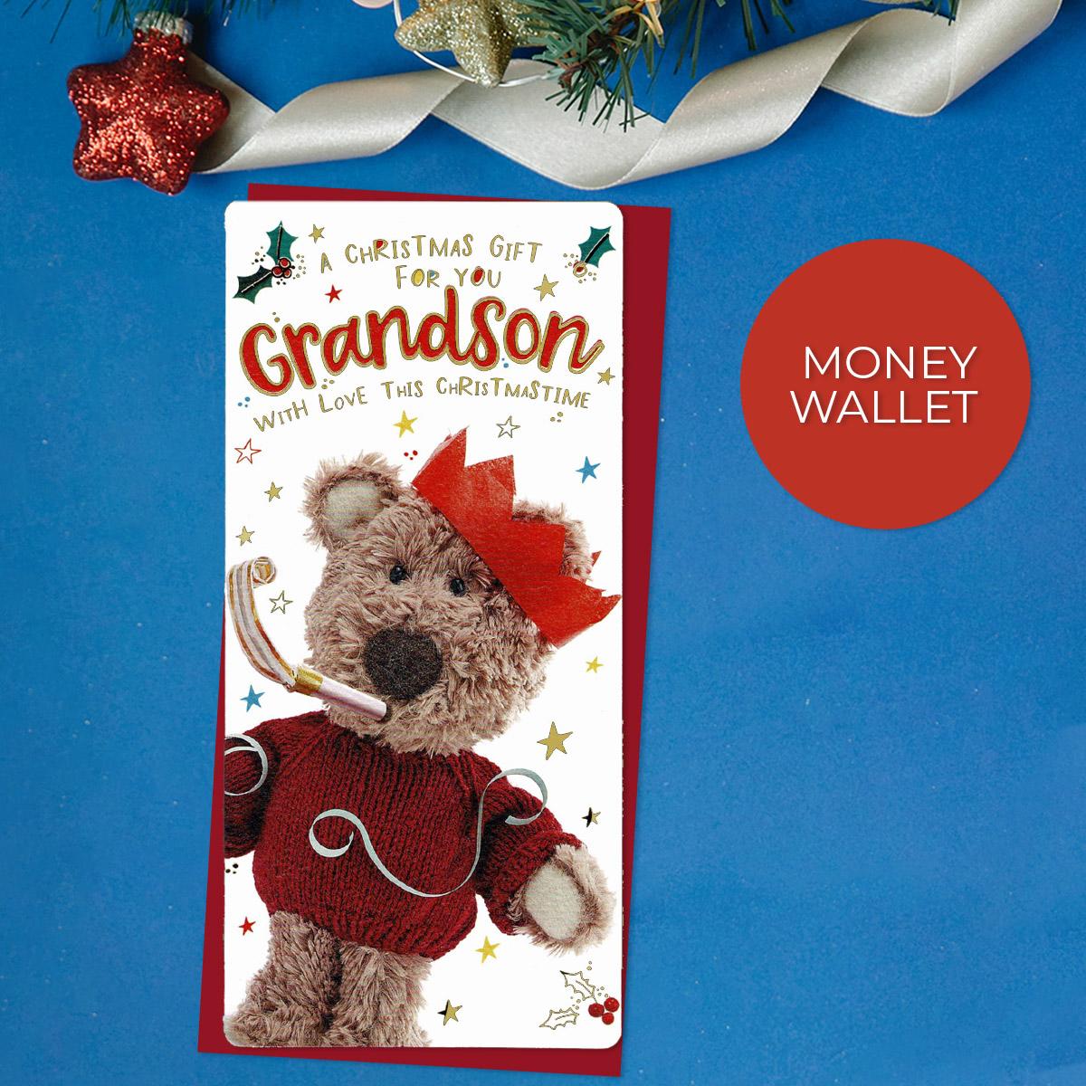 Xmas Grandson Barley Bear Money Wallet Front Image