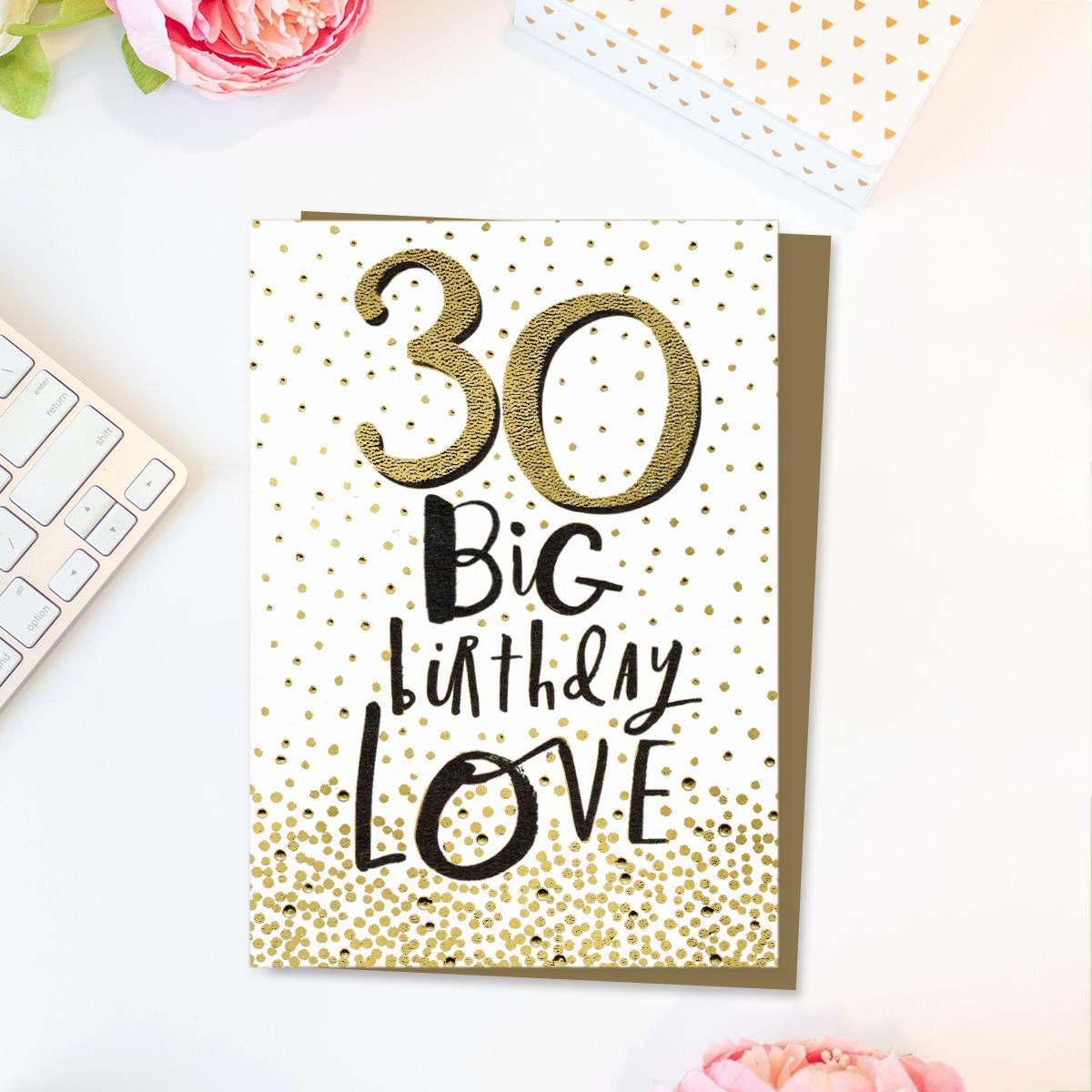 30 Big Birthday Love Card Front Image