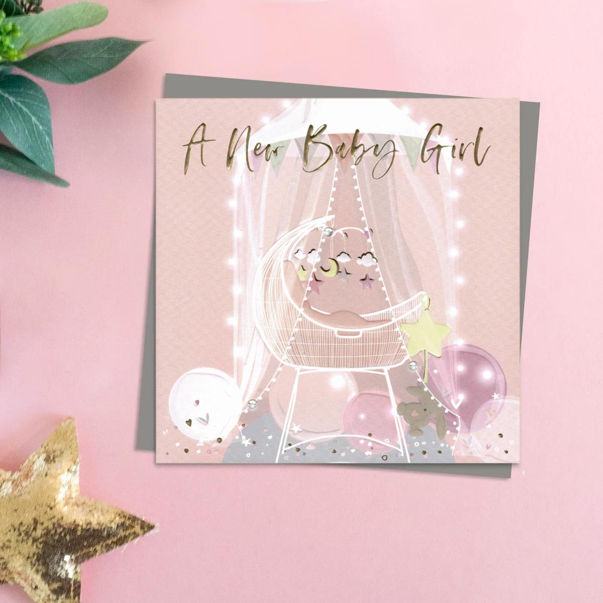Elle - A New Baby Girl Card Front Image