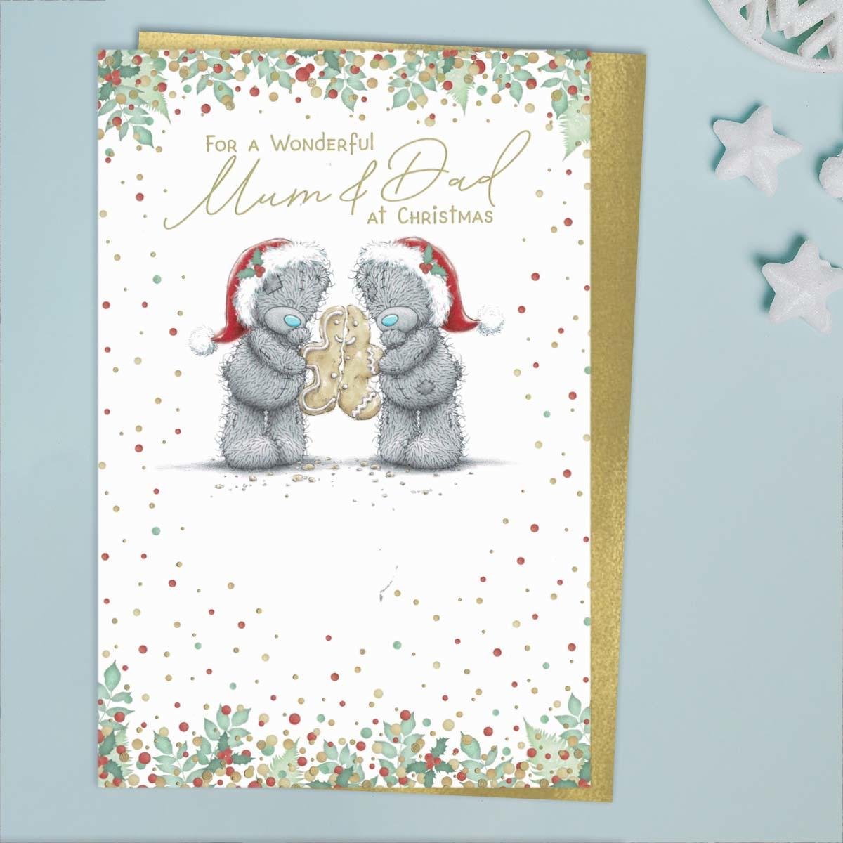 Wonderful Mum And Dad Tatty Teddy Christmas Card Front Image