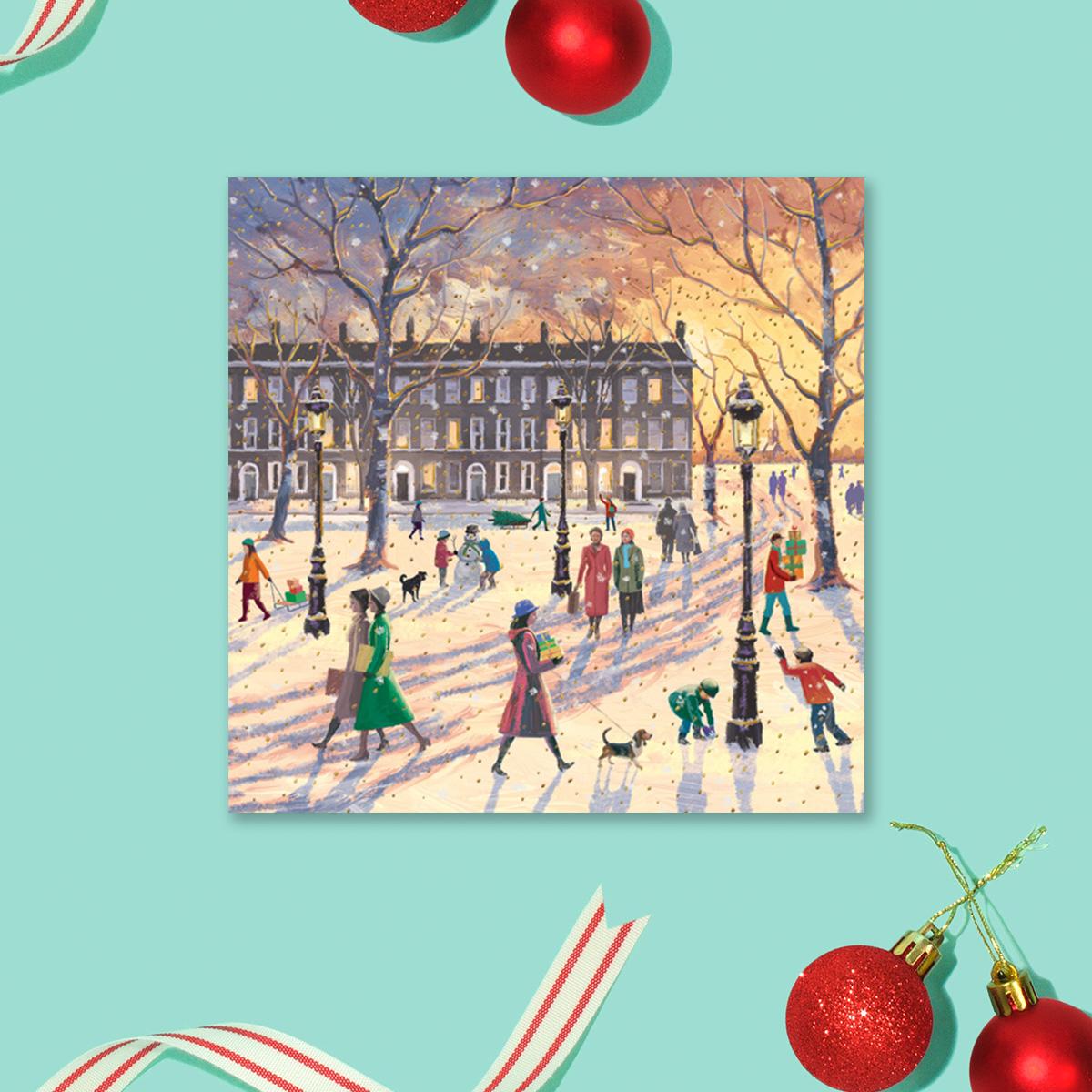 Walking In The Christmas Snow Card Front Image