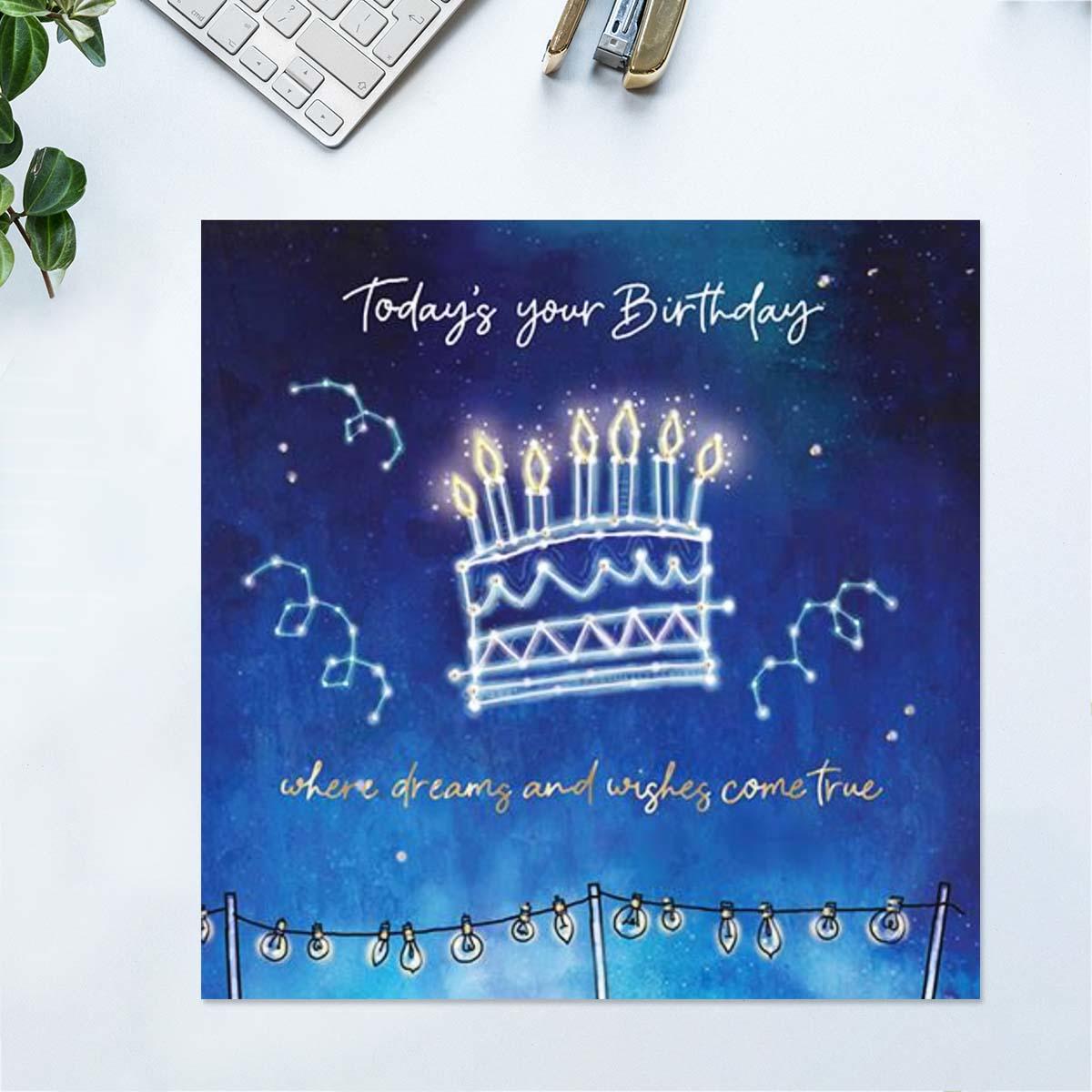 Written In The Stars - Dreams Come True Birthday Card Front Image