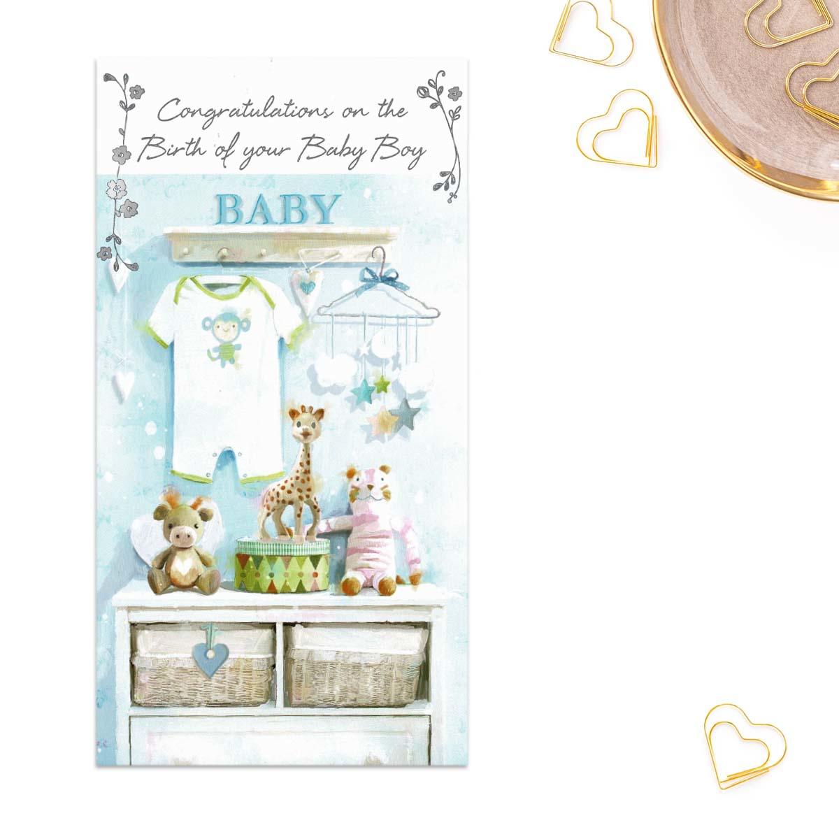 At Home - Blue Baby Room Card Front Image