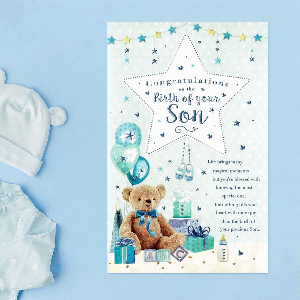 Congratulations On The Birth Of Your Son Card Front Image