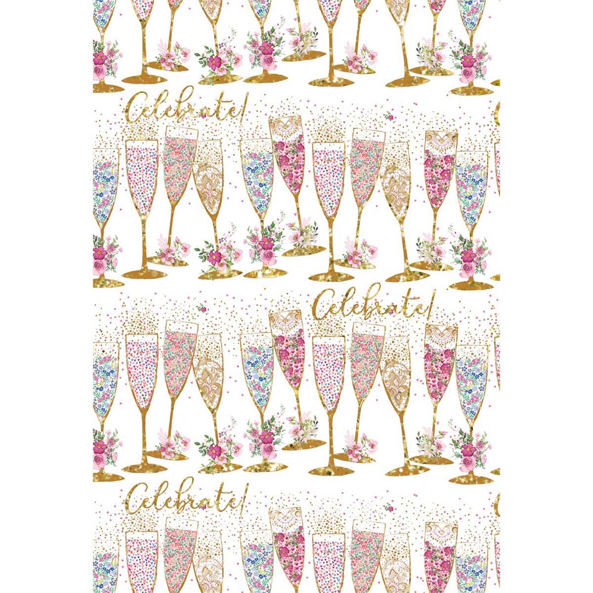 Image Of A Sheet Of Pizazz Celebrate Wrapping Paper