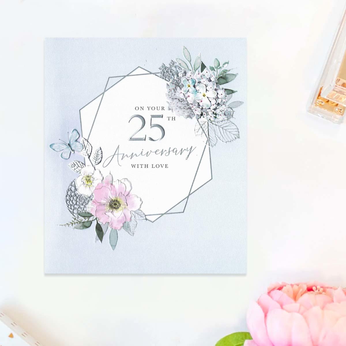 On Your 25th Anniversary Card Front Image