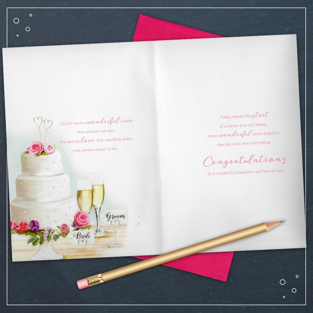 Inside Of Daughter Wedding Card Showing Layout And Printed Text